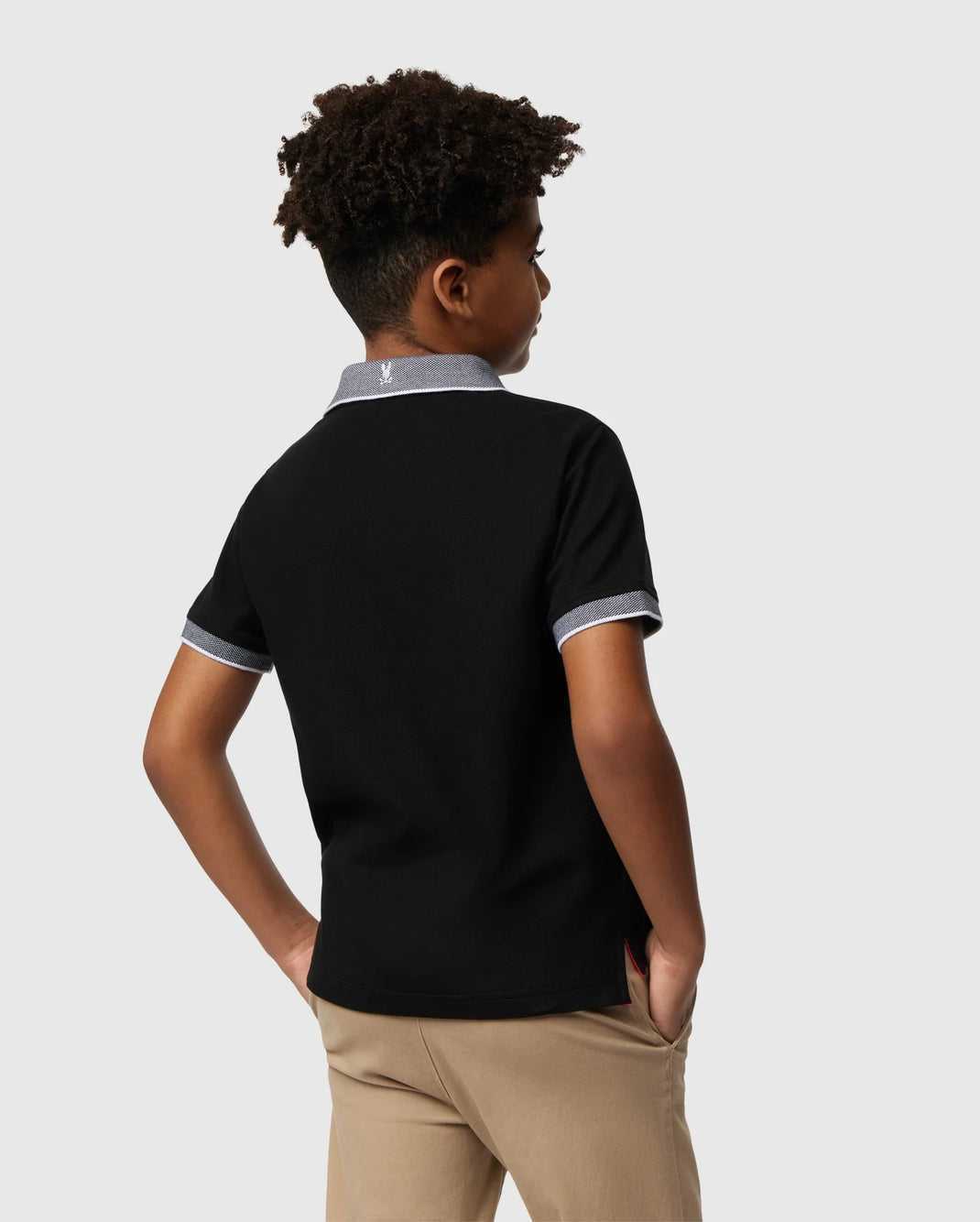 Polos Psycho Bunny Southport Pique Polo Shirt Noir Enfant | DDT-39416323